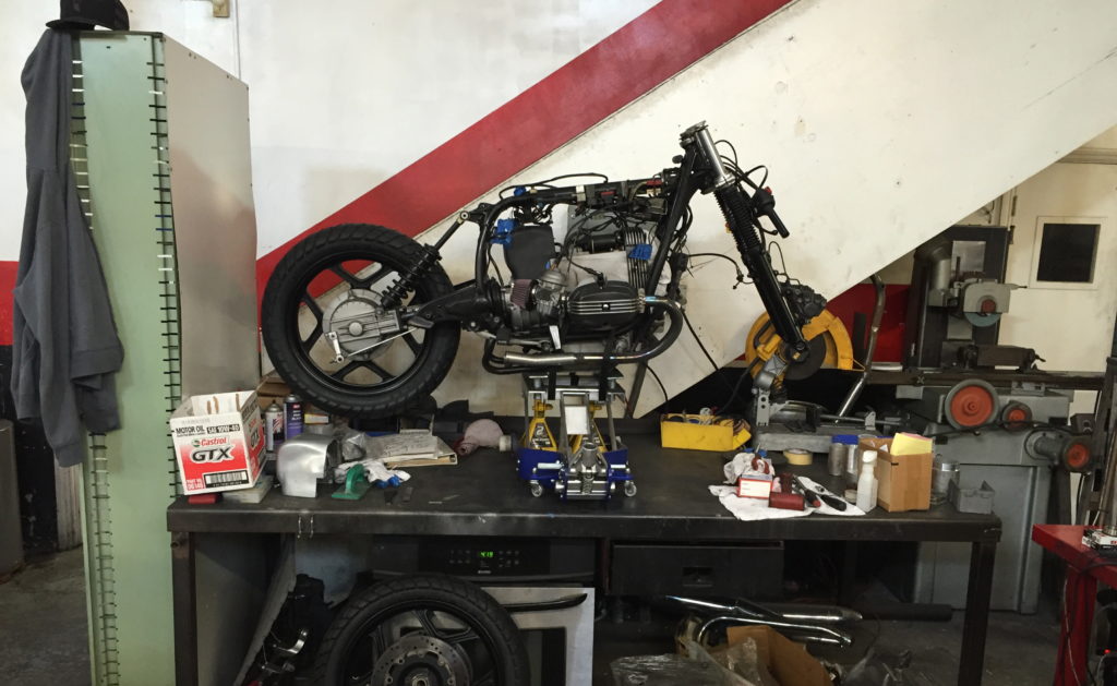 BMW R100RS down at Osh's shop